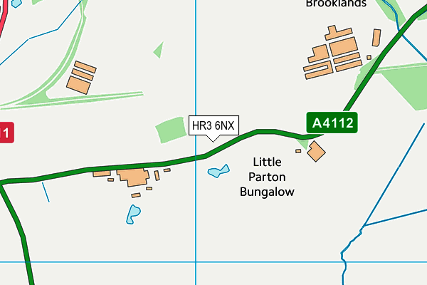 HR3 6NX map - OS VectorMap District (Ordnance Survey)