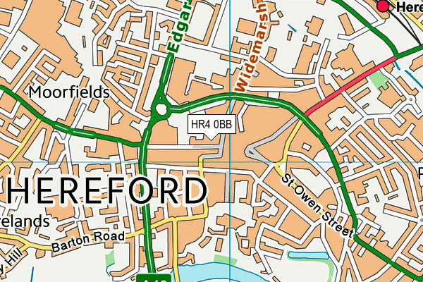 HR4 0BB map - OS VectorMap District (Ordnance Survey) HR4 0BB map - OS VectorMap District (Ordnance Survey)