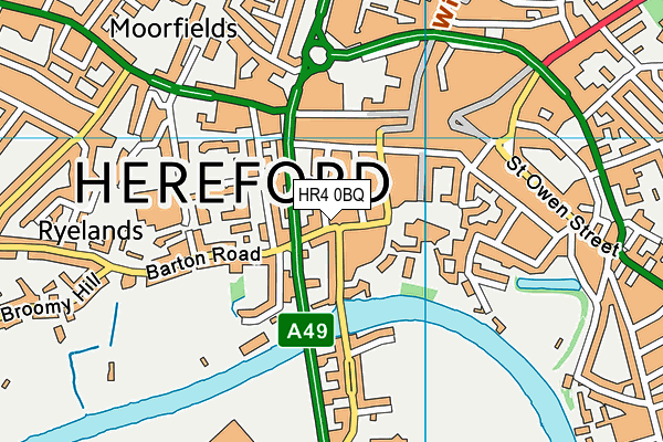HR4 0BQ map - OS VectorMap District (Ordnance Survey) HR4 0BQ map - OS VectorMap District (Ordnance Survey)