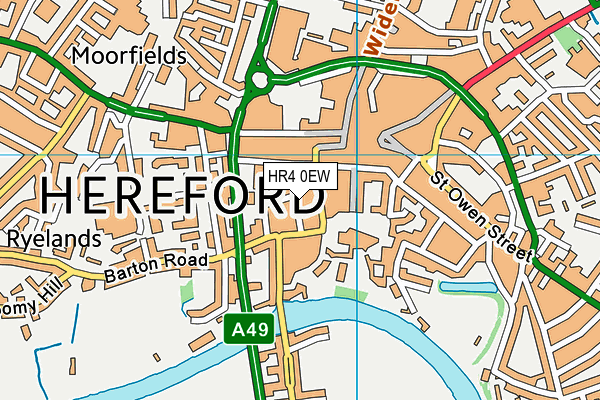 HR4 0EW map - OS VectorMap District (Ordnance Survey) HR4 0EW map - OS VectorMap District (Ordnance Survey)