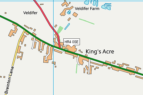 HR4 0SE map - OS VectorMap District (Ordnance Survey)