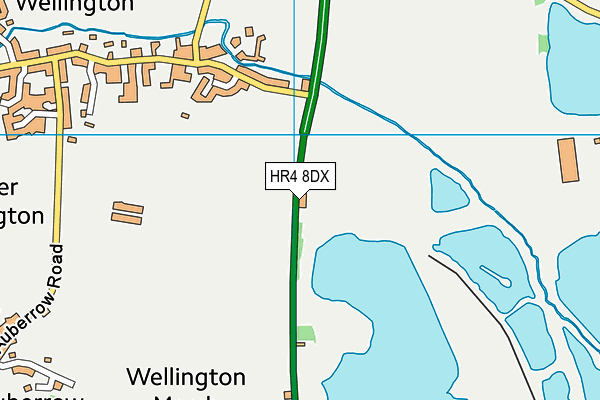 HR4 8DX map - OS VectorMap District (Ordnance Survey) HR4 8DX map - OS VectorMap District (Ordnance Survey)