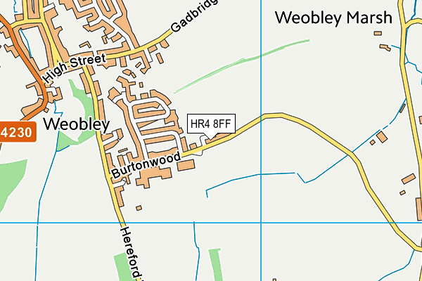 HR4 8FF map - OS VectorMap District (Ordnance Survey) HR4 8FF map - OS VectorMap District (Ordnance Survey)
