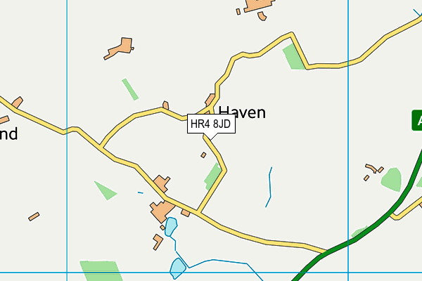 HR4 8JD map - OS VectorMap District (Ordnance Survey) HR4 8JD map - OS VectorMap District (Ordnance Survey)
