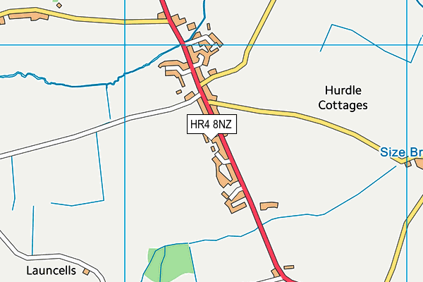HR4 8NZ map - OS VectorMap District (Ordnance Survey) HR4 8NZ map - OS VectorMap District (Ordnance Survey)