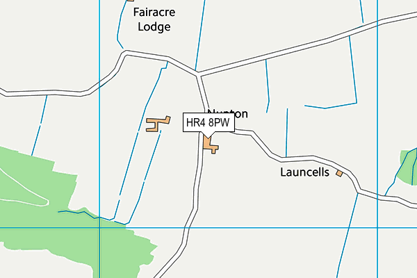 HR4 8PW map - OS VectorMap District (Ordnance Survey) HR4 8PW map - OS VectorMap District (Ordnance Survey)