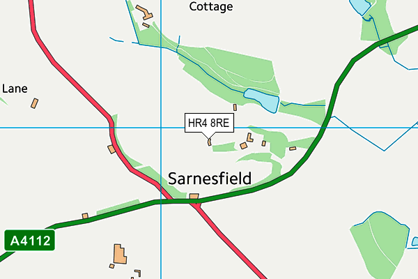 HR4 8RE map - OS VectorMap District (Ordnance Survey) HR4 8RE map - OS VectorMap District (Ordnance Survey)