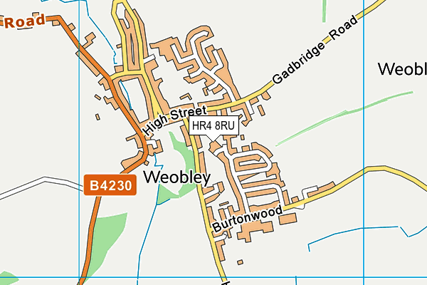 HR4 8RU map - OS VectorMap District (Ordnance Survey) HR4 8RU map - OS VectorMap District (Ordnance Survey)