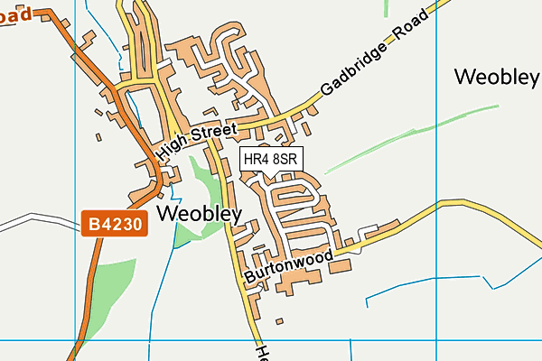 HR4 8SR map - OS VectorMap District (Ordnance Survey) HR4 8SR map - OS VectorMap District (Ordnance Survey)