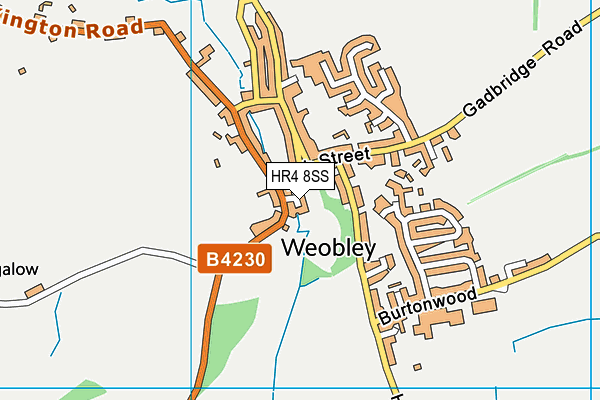 HR4 8SS map - OS VectorMap District (Ordnance Survey) HR4 8SS map - OS VectorMap District (Ordnance Survey)
