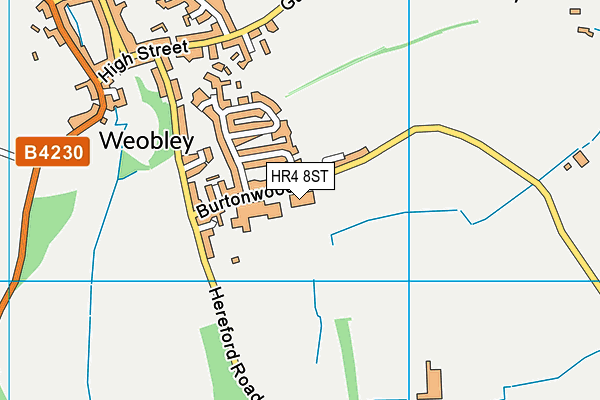 HR4 8ST map - OS VectorMap District (Ordnance Survey) HR4 8ST map - OS VectorMap District (Ordnance Survey)