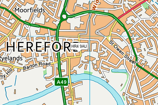 HR4 9AU map - OS VectorMap District (Ordnance Survey) HR4 9AU map - OS VectorMap District (Ordnance Survey)