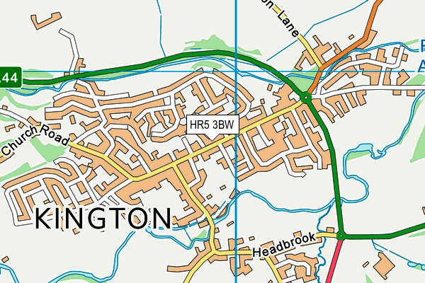 HR5 3BW map - OS VectorMap District (Ordnance Survey)