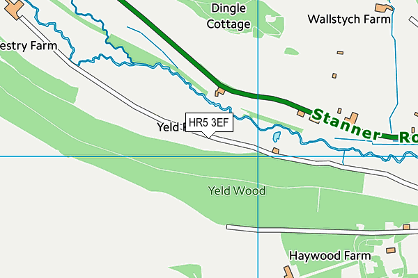 HR5 3EF map - OS VectorMap District (Ordnance Survey)