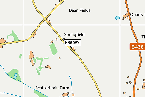 HR6 0BY map - OS VectorMap District (Ordnance Survey) HR6 0BY map - OS VectorMap District (Ordnance Survey)