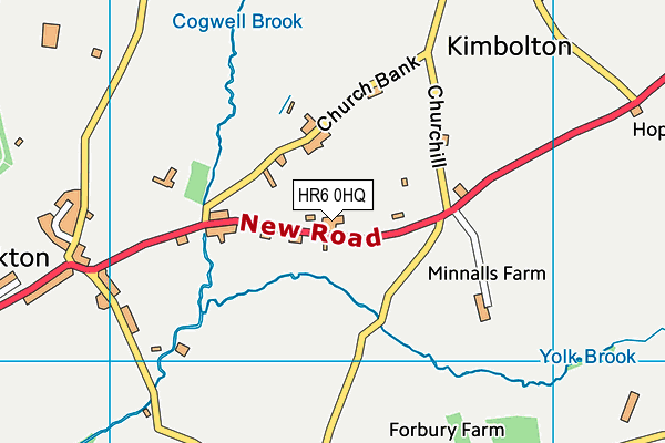 HR6 0HQ map - OS VectorMap District (Ordnance Survey)