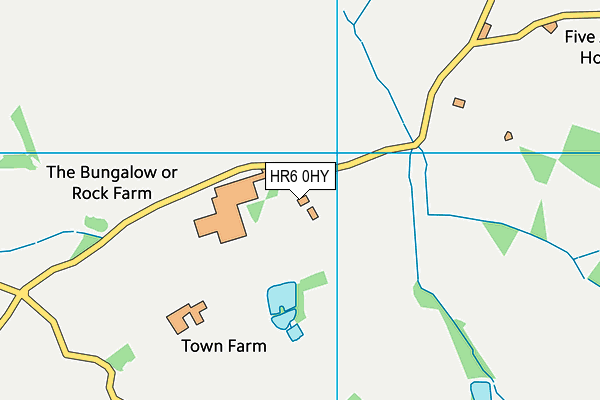 HR6 0HY map - OS VectorMap District (Ordnance Survey)