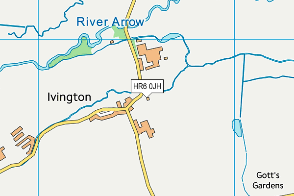 HR6 0JH map - OS VectorMap District (Ordnance Survey)