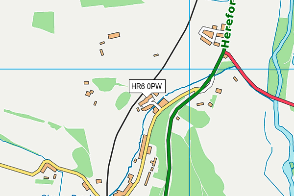 HR6 0PW map - OS VectorMap District (Ordnance Survey)