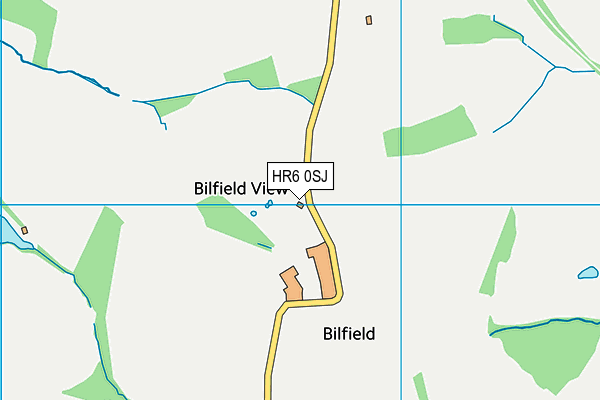 HR6 0SJ map - OS VectorMap District (Ordnance Survey)