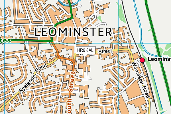 HR6 8AL map - OS VectorMap District (Ordnance Survey)