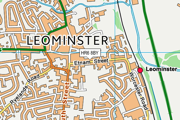 HR6 8BY map - OS VectorMap District (Ordnance Survey)