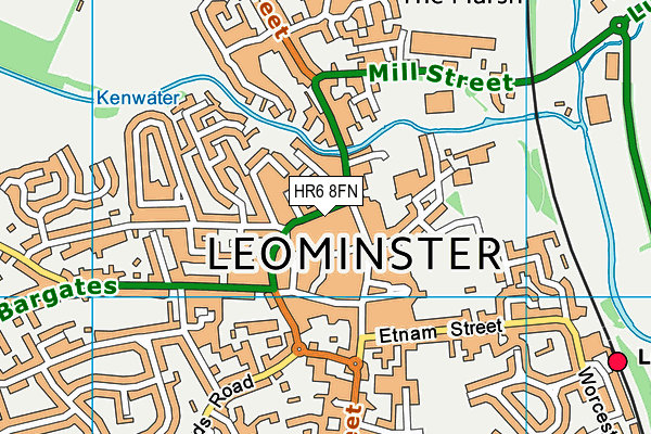 HR6 8FN map - OS VectorMap District (Ordnance Survey) HR6 8FN map - OS VectorMap District (Ordnance Survey)