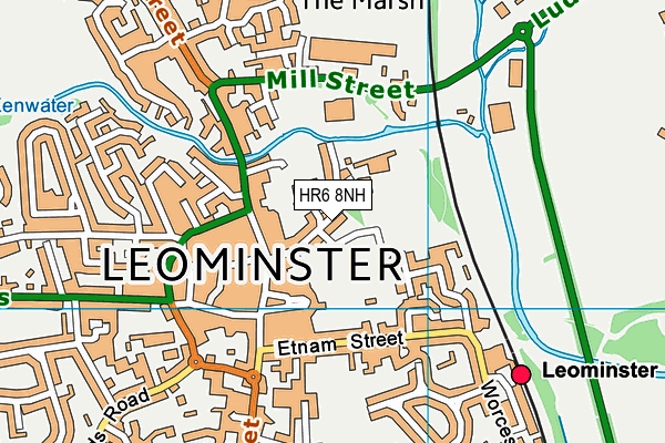 HR6 8NH map - OS VectorMap District (Ordnance Survey)