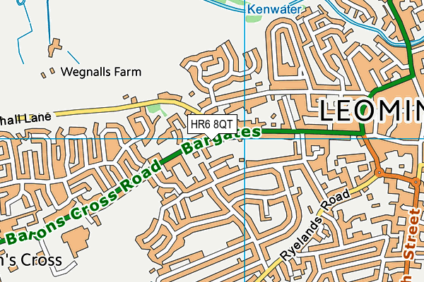 HR6 8QT map - OS VectorMap District (Ordnance Survey)