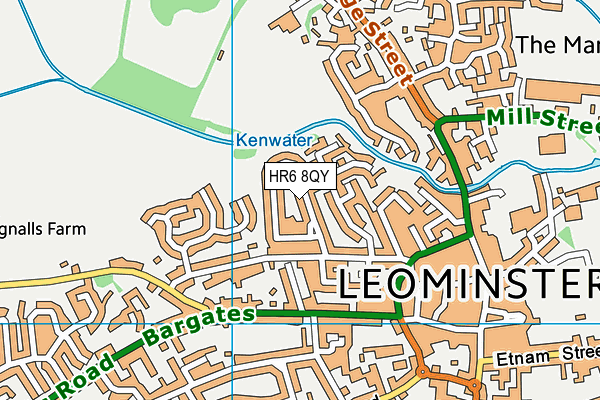 HR6 8QY map - OS VectorMap District (Ordnance Survey) HR6 8QY map - OS VectorMap District (Ordnance Survey)