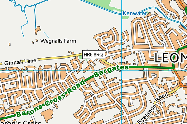 HR6 8RQ map - OS VectorMap District (Ordnance Survey) HR6 8RQ map - OS VectorMap District (Ordnance Survey)