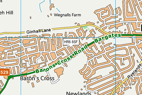 HR6 8SF map - OS VectorMap District (Ordnance Survey) HR6 8SF map - OS VectorMap District (Ordnance Survey)