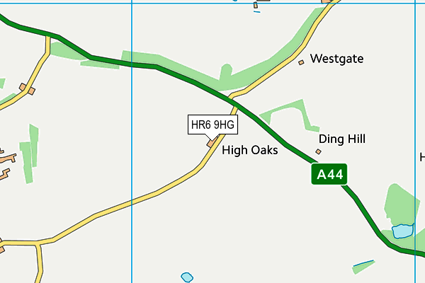 HR6 9HG map - OS VectorMap District (Ordnance Survey)