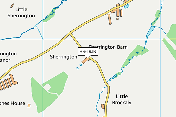 HR6 9JR map - OS VectorMap District (Ordnance Survey)