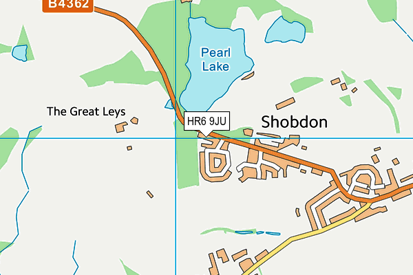 HR6 9JU map - OS VectorMap District (Ordnance Survey)
