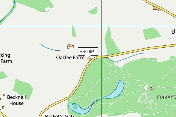 HR6 9PT map - OS VectorMap District (Ordnance Survey)