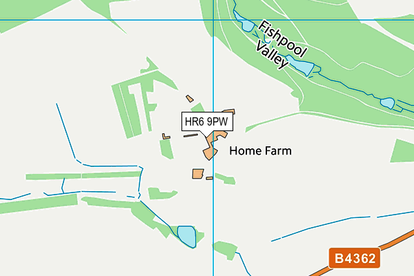 HR6 9PW map - OS VectorMap District (Ordnance Survey) HR6 9PW map - OS VectorMap District (Ordnance Survey)