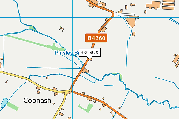 HR6 9QX map - OS VectorMap District (Ordnance Survey)