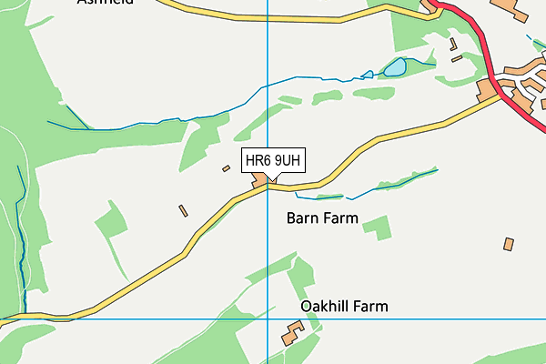 HR6 9UH map - OS VectorMap District (Ordnance Survey)