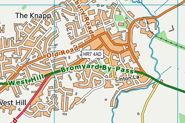 HR7 4AD map - OS VectorMap District (Ordnance Survey) HR7 4AD map - OS VectorMap District (Ordnance Survey)