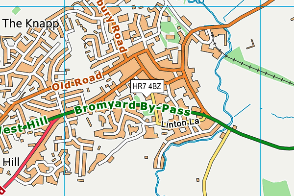 HR7 4BZ map - OS VectorMap District (Ordnance Survey)