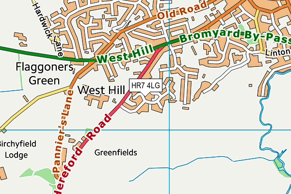 HR7 4LG map - OS VectorMap District (Ordnance Survey) HR7 4LG map - OS VectorMap District (Ordnance Survey)