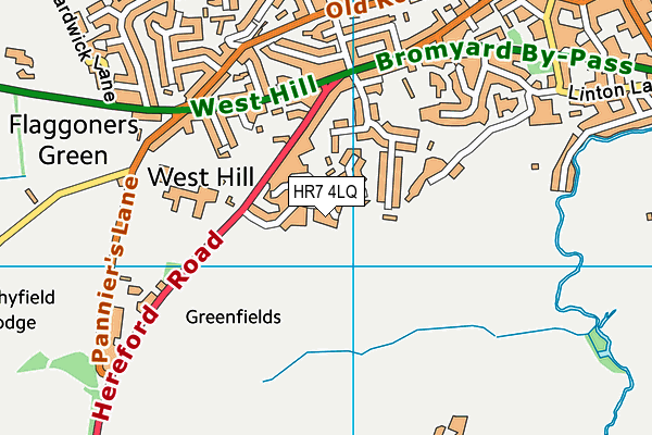 HR7 4LQ map - OS VectorMap District (Ordnance Survey)