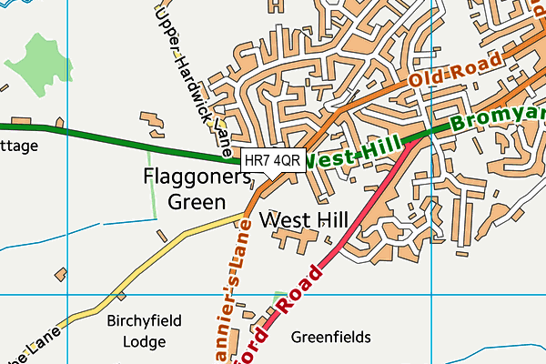 HR7 4QR map - OS VectorMap District (Ordnance Survey)