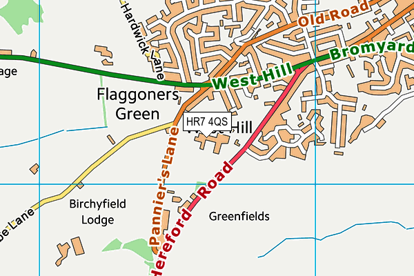 HR7 4QS map - OS VectorMap District (Ordnance Survey) HR7 4QS map - OS VectorMap District (Ordnance Survey)