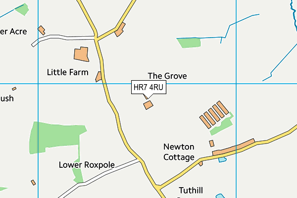 HR7 4RU map - OS VectorMap District (Ordnance Survey) HR7 4RU map - OS VectorMap District (Ordnance Survey)