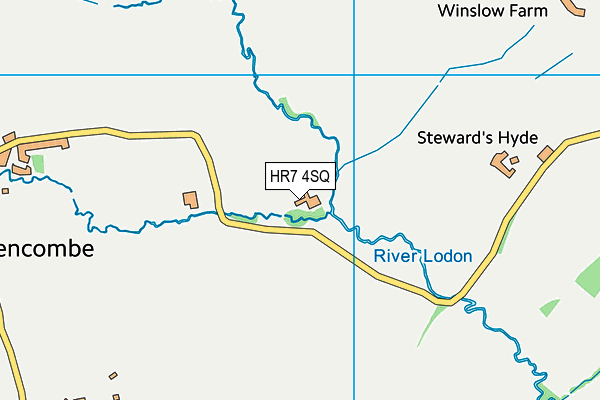 HR7 4SQ map - OS VectorMap District (Ordnance Survey) HR7 4SQ map - OS VectorMap District (Ordnance Survey)