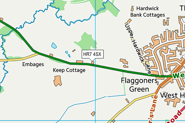 HR7 4SX map - OS VectorMap District (Ordnance Survey)