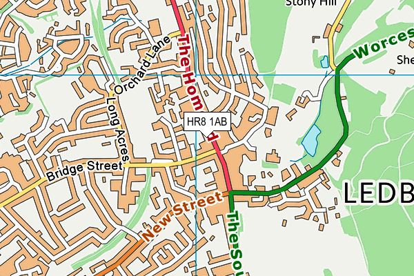 HR8 1AB map - OS VectorMap District (Ordnance Survey)