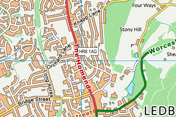 HR8 1AQ map - OS VectorMap District (Ordnance Survey)